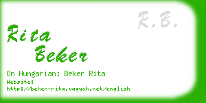 rita beker business card